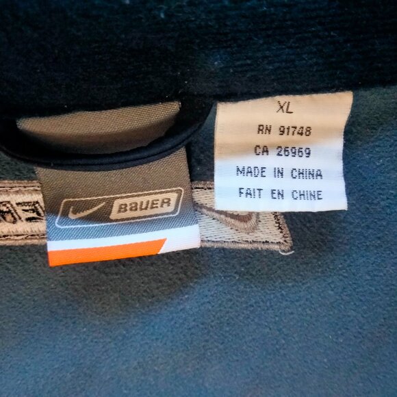 Nike Bauer Warm-Up Jacket Mens Size XL Black Hockey Zip Up - Picture 4 of 5